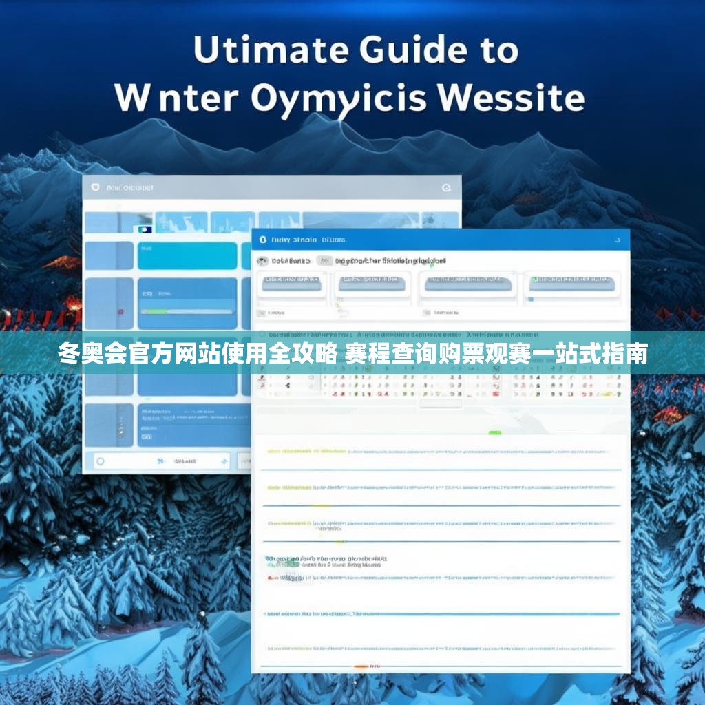 冬奥会官方网站使用全攻略 赛程查询购票观赛一站式指南